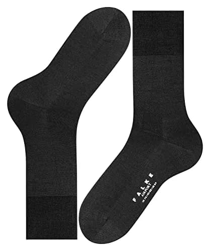 FALKE Men's Airport Crew Socks, Merino Wool Cotton, Black 3000, Size 11-12 | Classic Formal Comfort thumbnail 8