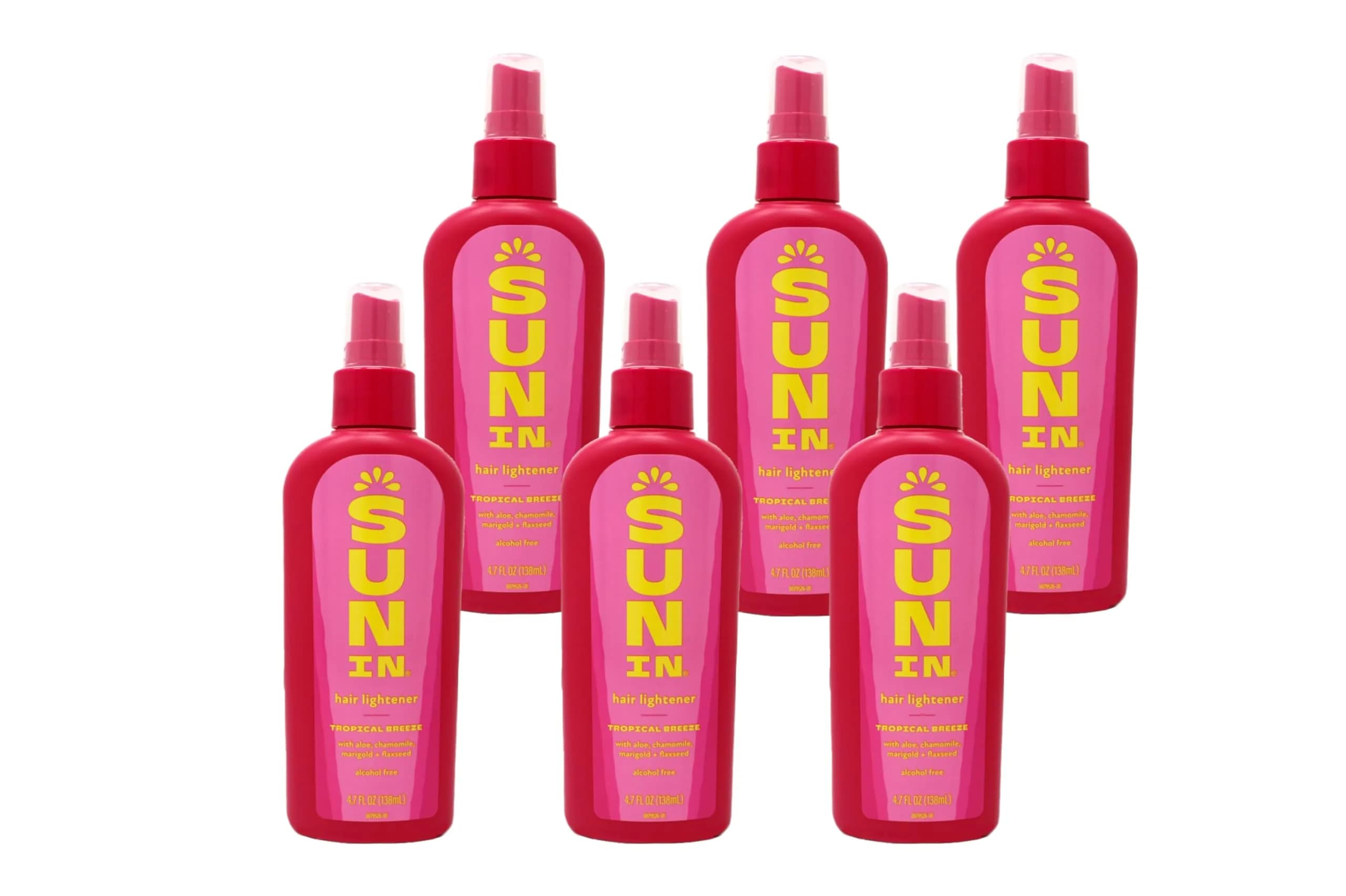 SunSun Sun In Original Spray-In Hair Lightener, Tropical Breeze, 4.7-Ounce Bottles (6 Pack) | Gradual Sun-Activated Blonde & Brunette Highlights - main product image