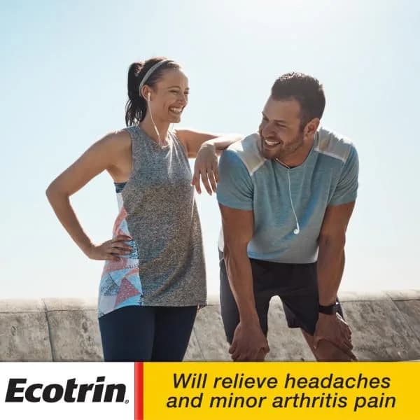 Ecotrin Regular Strength Aspirin 600 Tablets | Safer on Stomach & Cardiologist Recommended thumbnail 4