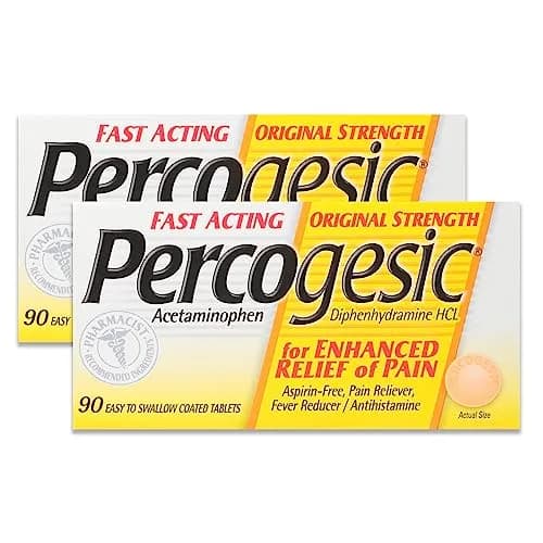 Percogesic Original Pain Relief 90 Coated Caplets | Aspirin-Free Fast Acting Relief for Headaches & Arthritis thumbnail 1
