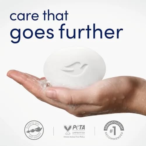 Dove Sensitive Skin Beauty Bar Soap 4 Bars (15 oz Total) | Hypoallergenic & Fragrance-Free Cleanser thumbnail 4