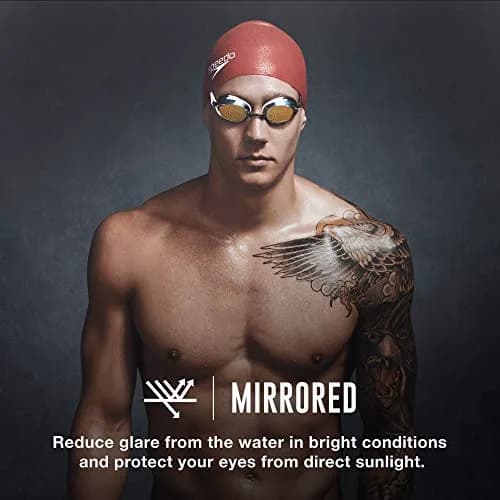 Speedo Unisex-Adult Swim Goggles Mirrored Vanquisher 2.0 | Wide Panoramic View, Anti-Fog & UV Protection thumbnail 3