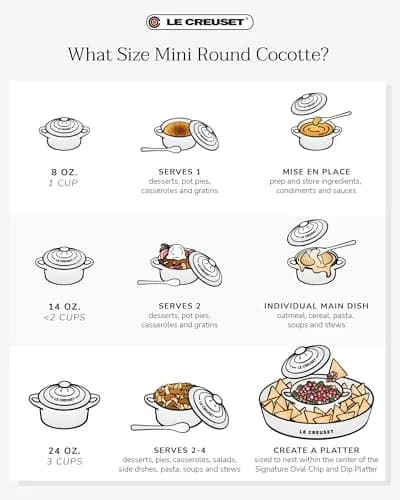 Le Creuset Stoneware Mini Round Cocotte 8 oz. Flame | Elegant Individual Serving Dish thumbnail 2