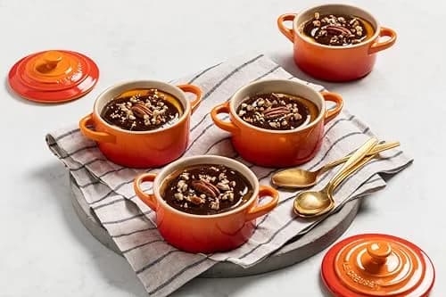 Le Creuset Stoneware Mini Round Cocotte 8 oz. Flame | Elegant Individual Serving Dish thumbnail 3