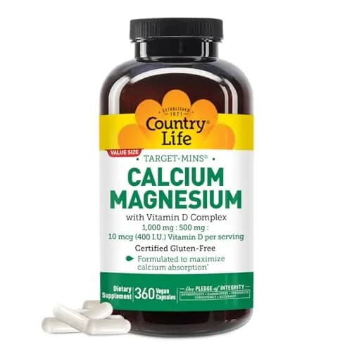 Country Life Target-Mins Calcium Magnesium with Vitamin D, 360 Capsules thumbnail 1