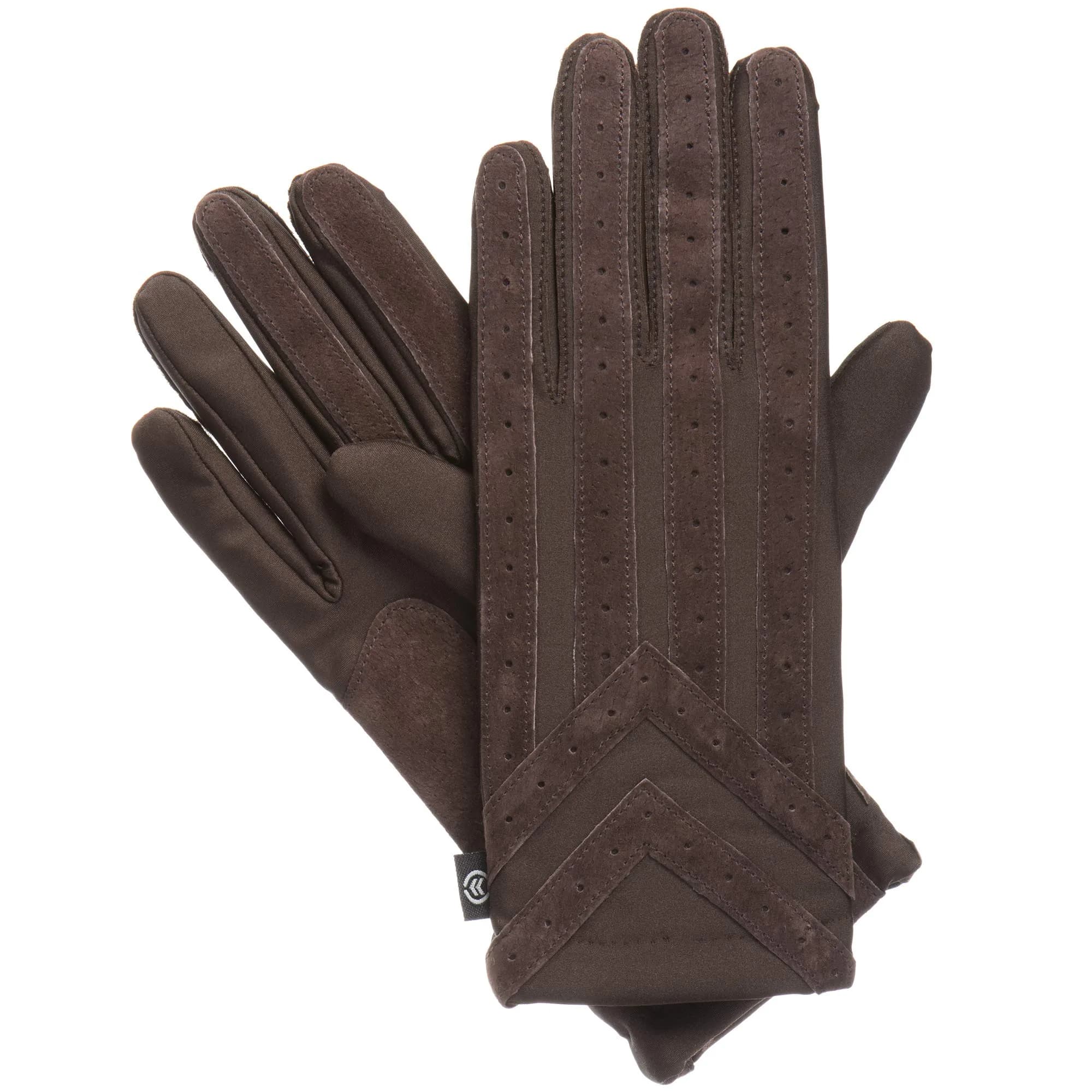 isotoner Signature Men's Stretch Cold Winter Gloves | Medium-Large, Brown, 0.12 kg (0.26 lb)