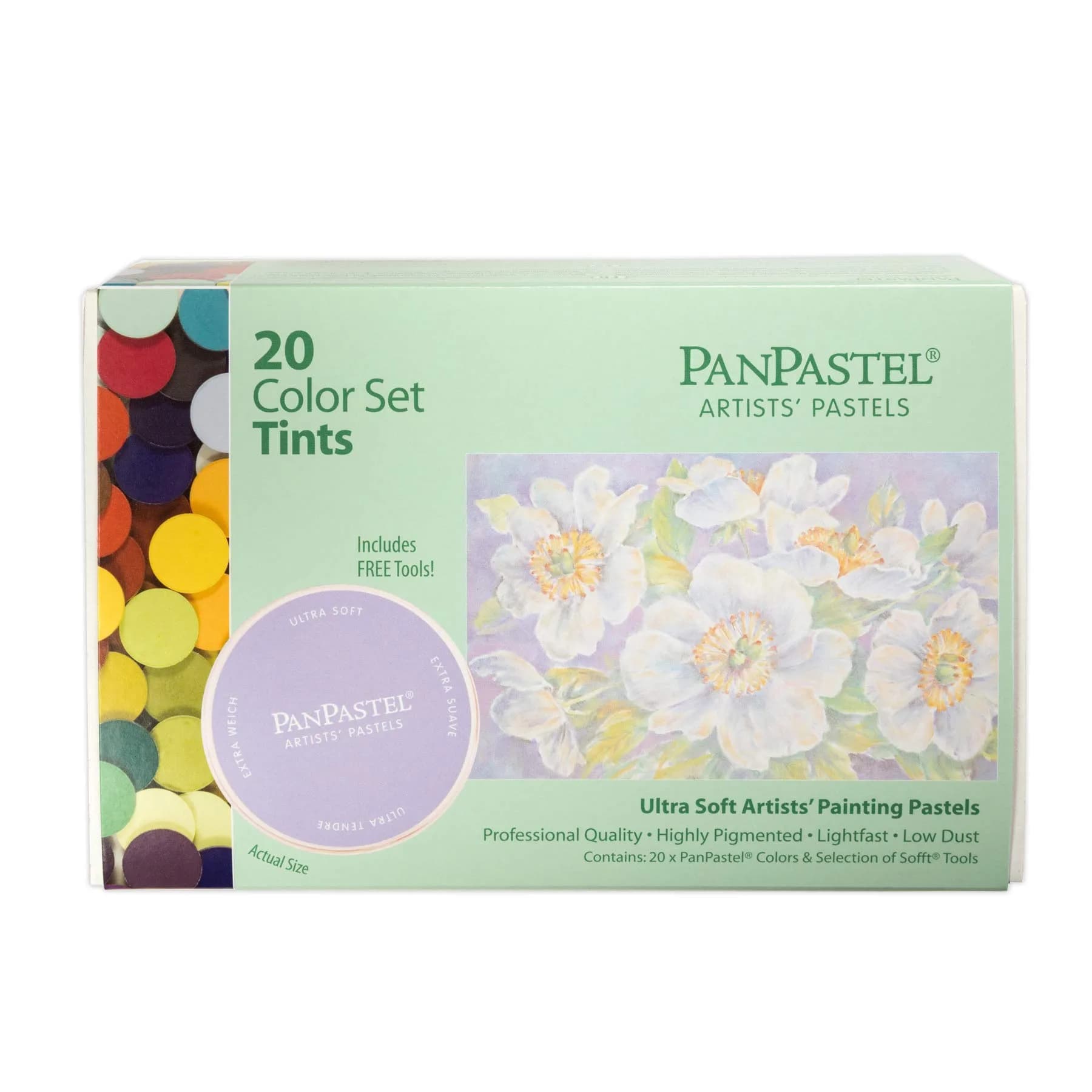 PanPastel Artist Pastels by GOLDEN, Tints Set, 20 Colors | Easy Blend, Low Dust, USA Assembled - main product image