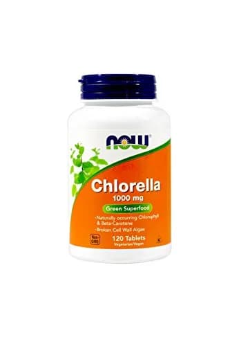 NOW Foods Chlorella 1000mg 120 Tablets | Vegetarian Microalgae Supplement for Detox & Energy thumbnail 1