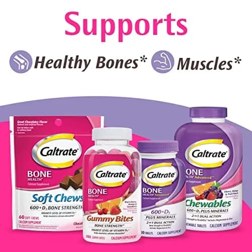 Caltrate Chewables 600 Plus D3 Vitamin D and Calcium Supplement | Sugar Free, Bone & Muscle Support thumbnail 9