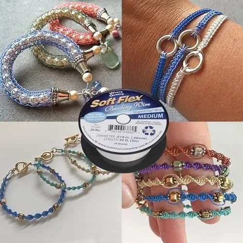 Soft Flex 49 Strand Beading Wire - Medium 0.019" (0.48mm) - 30 Feet (9.14m) | USA-Sourced for Jewelry Making thumbnail 2