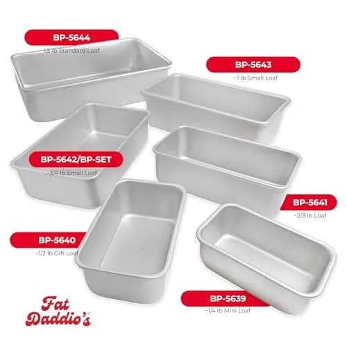Fat Daddio's BP-5643 Anodized Aluminum Bread Loaf Pan, 9 x 5 x 2.5 inch | 1 lb loaf size, quick heat-up, durable for daily baking thumbnail 2