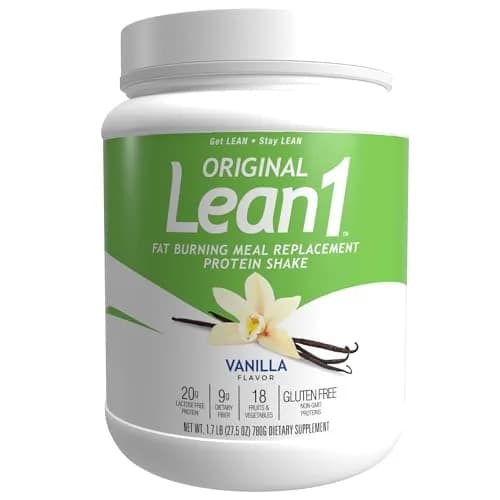 LEAN1 Vanilla Meal Replacement Protein Shake 27.5oz | Supports Weight Loss & Muscle Tone thumbnail 1