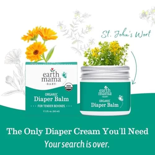 Earth Mama Organic Diaper Balm 60ml (2 Fl Oz) | EWG Verified, Petroleum & Fragrance-Free for Sensitive Skin (3-Pack) thumbnail 7