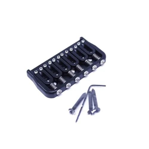 Hipshot 6-String US Fixed Guitar Bridge .125 Black | Premium Brass, 6-String, Fixed System thumbnail 3