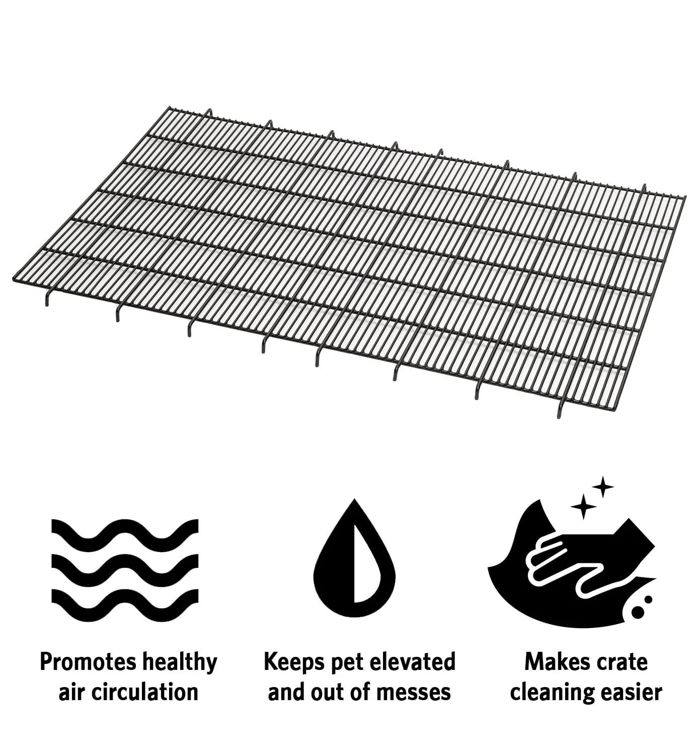 MidWest Homes for Pets Floor Grid for Dogs 1530, 1530DD, 1930, 1930DD, 1630 | Elevated crate floor for medium breeds — 46.8"L x 30.7"W x 1.1"H thumbnail 2