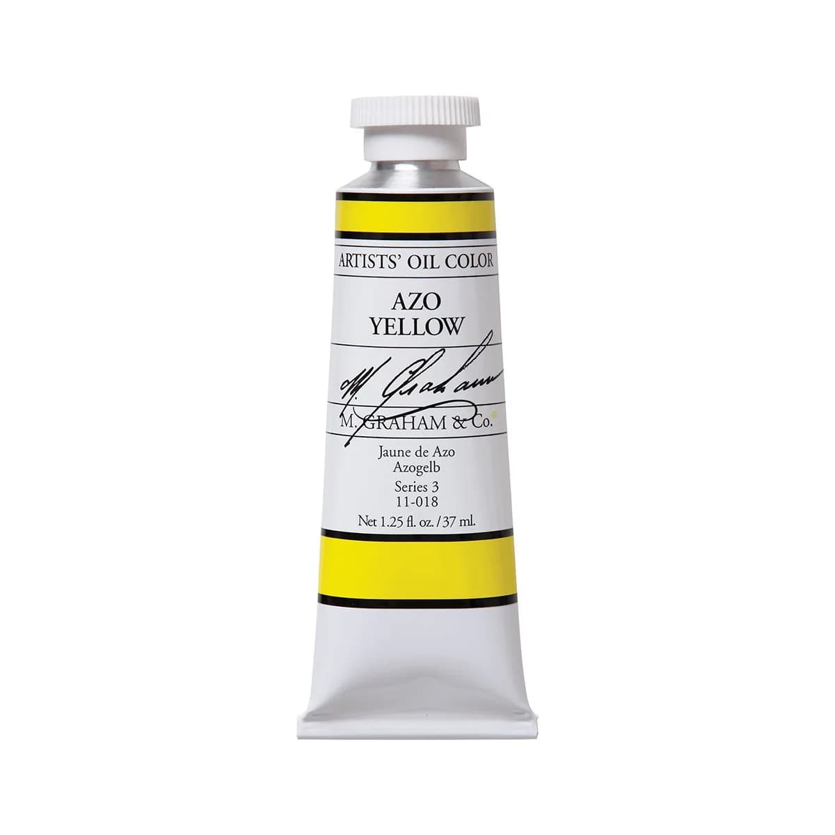 M. Graham & Co. Artist Oil Paint Transparent Red Iron Oxide 37ml (1.25 Fl Oz) | Lightfast Rating I Excellent — Azo Yellow