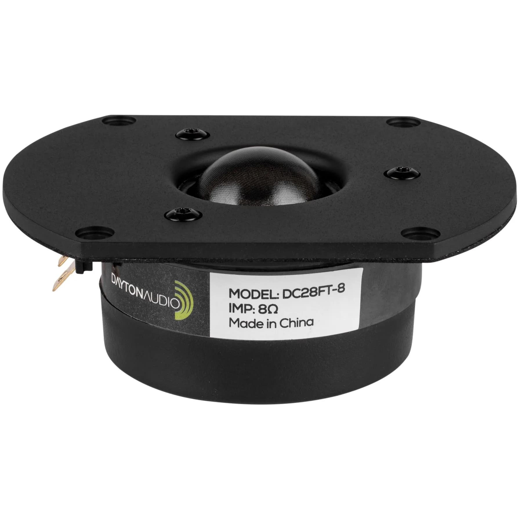 Dayton Audio DC28FT-8 1-1/8" Silk Dome Tweeter | Smooth High Frequencies for Car & Home Audio — Black