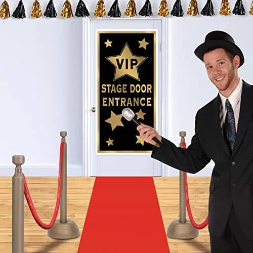 Beistle VIP Stage Door Entrance Door Cover | Celebrity Red Carpet Party Decor, 5' x 30" thumbnail 5