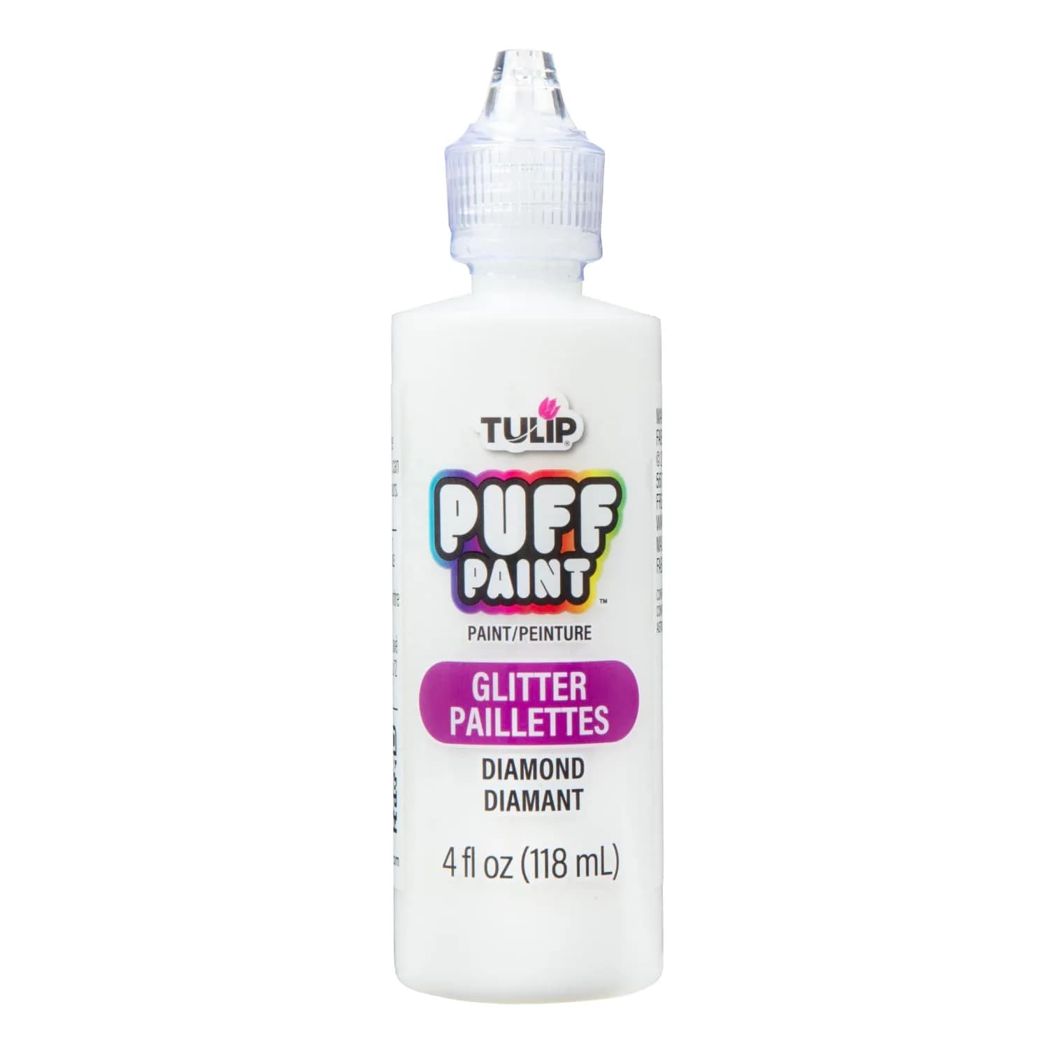 Tulip Dimensional Fabric Paint Glitter Diamond 4 Fl Oz (118 ml) | Permanent & Washable Puffy Texture - main product image