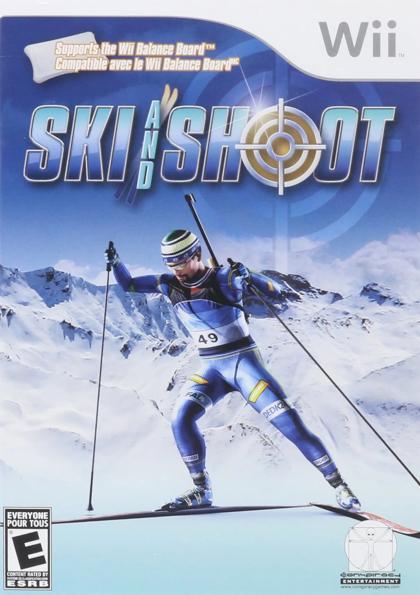 Conspiracy Ski & Shoot Wii Video Game | Adventure Genre, Standard Format, English (6.18in x 0.64in x 7.56in) - main product image
