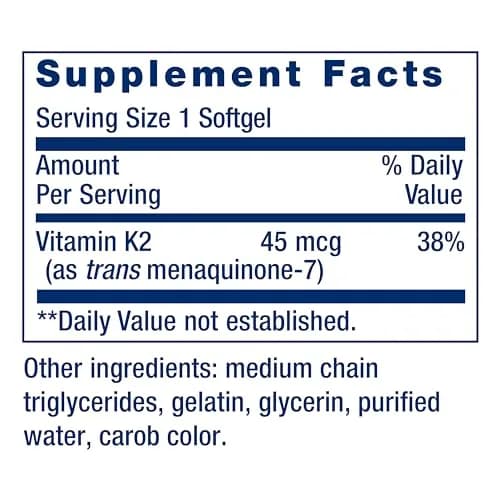 Life Extension Low Dose Vitamin K2 Supports, 90 Softgels thumbnail 3
