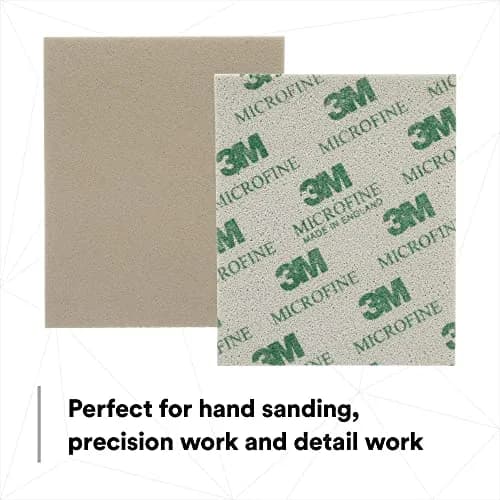3M Softback Sanding Sponge, 4.5 in x 5.5 in, Microfine Grit | Flexible Hand Sanding Tool for Precision Work thumbnail 6