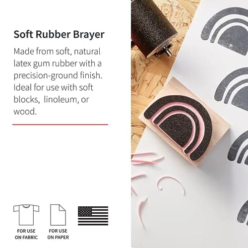 Speedball Soft Rubber Brayer 1.5-Inch | Printmaking, Gel & Block Printing Roller | 3.81 cm (1.5-Inch) thumbnail 3
