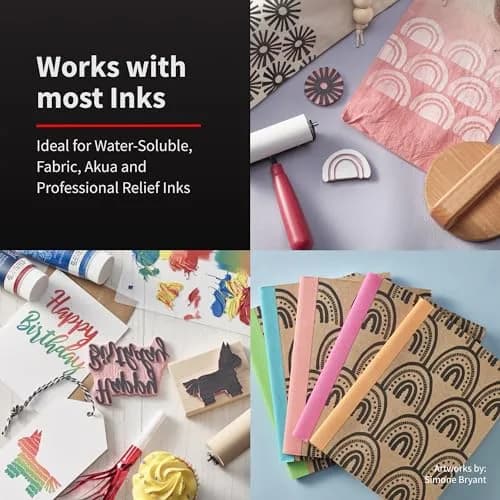 Speedball Soft Rubber Brayer 2.5-Inch | Printmaking Roller for Gel & Block Printing, Crafting thumbnail 4