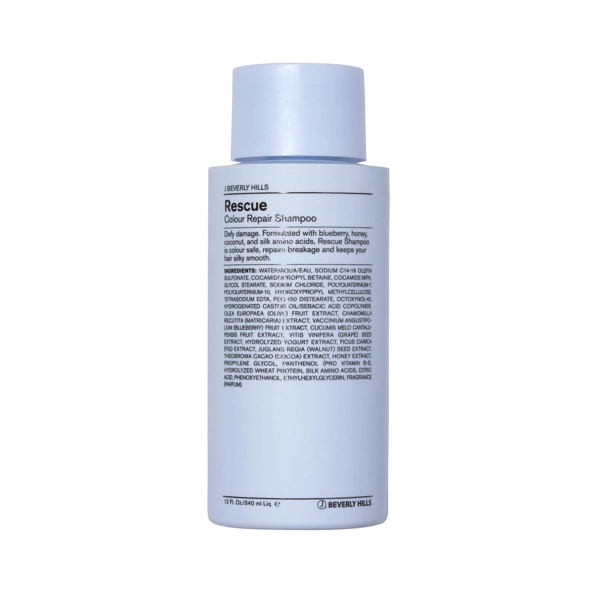 J Beverly Hills Rescue Color Repair Shampoo 12 Oz | Sulfate-Free, Color Safe, Repairs Damage - main product image