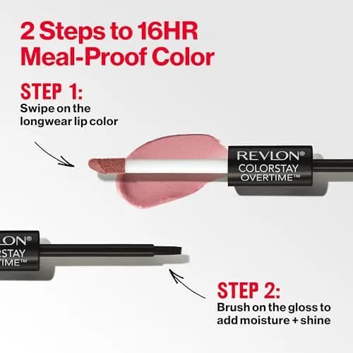 Revlon ColorStay Overtime Lipcolor, Faithful Fawn, 2ml (0.07 Fl Oz) | Long-Wearing Liquid Lipstick with Glossy Finish thumbnail 6
