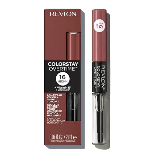 Revlon ColorStay Overtime Lipcolor, Faithful Fawn, 2ml (0.07 Fl Oz) | Long-Wearing Liquid Lipstick with Glossy Finish thumbnail 2