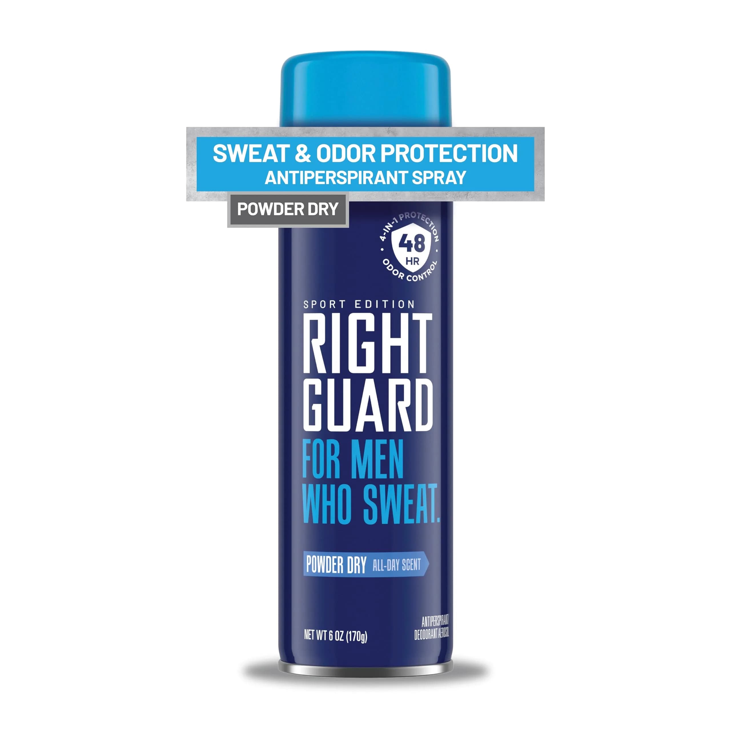 Right Guard Sport Powder Dry Scent Antiperspirant & Deodorant Spray 6oz | 48-Hour Odor & Sweat Block, Gentle on Skin - main product image