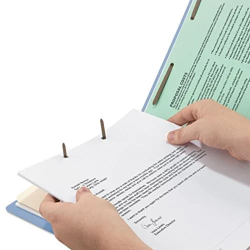 Smead Classification File Folders 2" Expansion, 2/5-Cut Tab, Letter Size, 10 per Box (Blue) | Organize Documents with 6 Filing Surfaces thumbnail 9
