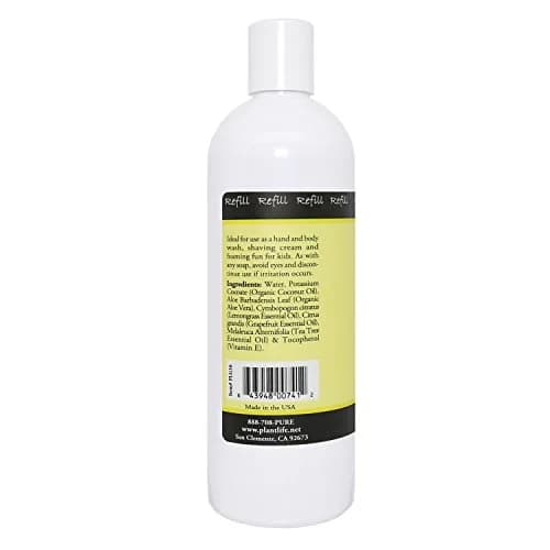 Plantlife Lemongrass Foam Soap Refill 473ml (16 Fl Oz) | Organic Aloe Vera & Essential Oils thumbnail 5