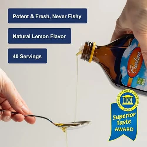Carlson The Very Finest Fish Oil Liquid 200ml (6.7 Fl Oz) | 1600 mg Omega-3s per Teaspoon thumbnail 4