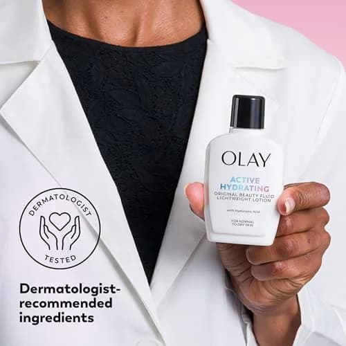 Olay Active Hydrating Beauty Fluid Lotion Original Facial Moisturizer 240ml (8 Fl Oz) | Dermatologically Tested thumbnail 6