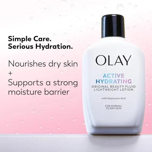 Olay Active Hydrating Beauty Fluid Lotion Original Facial Moisturizer 240ml (8 Fl Oz) | Dermatologically Tested thumbnail 3