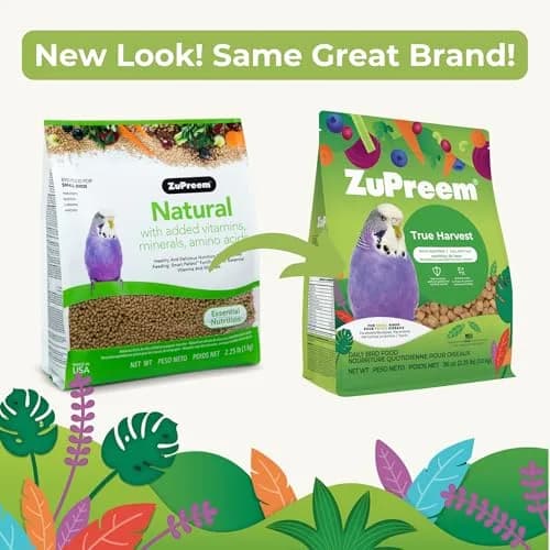 ZuPreem True Harvest Parakeet & Budgie Food, 2.25 lb | Natural Bird Pellets for Small Birds thumbnail 2