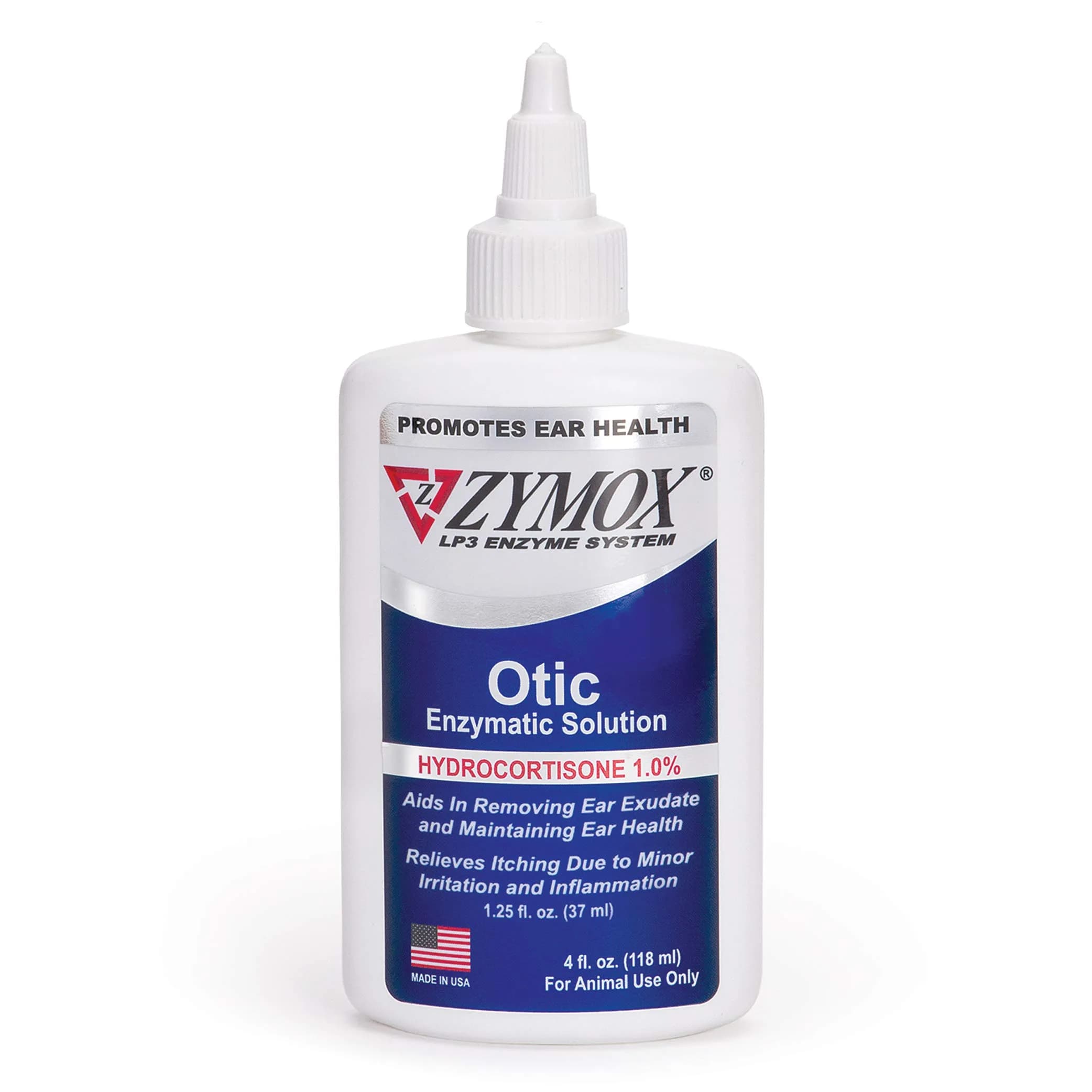 Zymox Otic Enzymatic Solution for Dogs and Cats 118ml (4 Fl Oz) | Soothes Ear Infections & Itch Relief