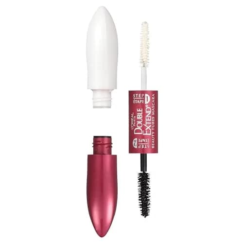 L'Oreal Paris Double Extend Tubing Mascara Blackest Black 9.6ml (0.33 Fl Oz) | Lengthening 2 Step Mascara thumbnail 1