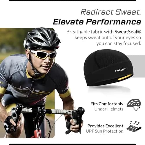 Halo Headband womens With Halo Headband tie bandana BLACK 1 SIZE US | Sweat Seal UV Protection thumbnail 2