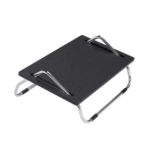 Safco Footrest 8" Adjustable Tilt Angle Black with Chrome Stand | Ergonomic Office Accessory thumbnail 1