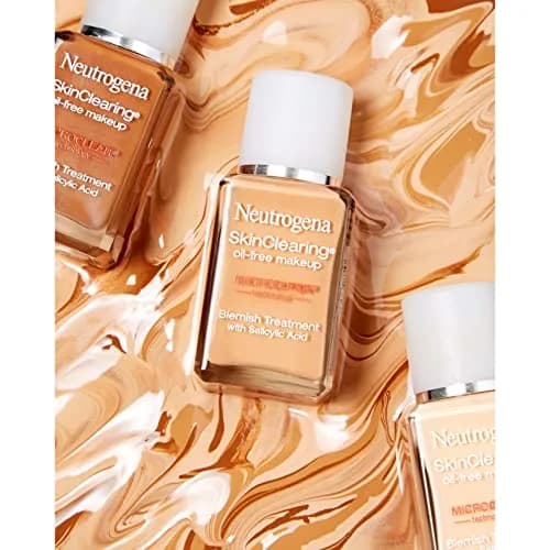 Neutrogena SkinClearing Liquid Foundation Natural Ivory 1 fl oz (29.57 ml) | Acne Fighting with MicroClear Technology thumbnail 4