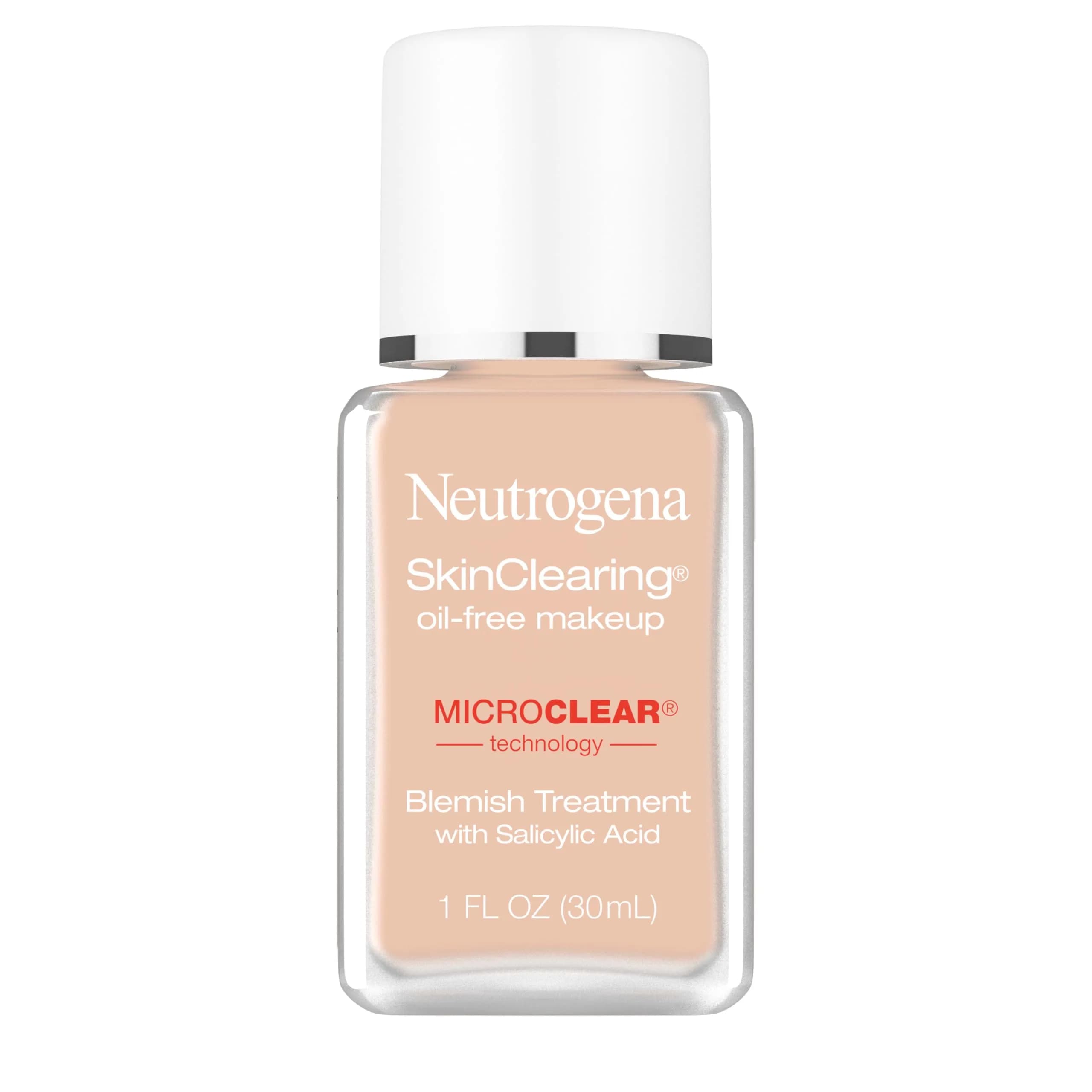 Neutrogena SkinClearing Liquid Foundation Buff 30 29.57ml (1 fl oz) | Acne-Fighting Oil-Free Makeup - main product image
