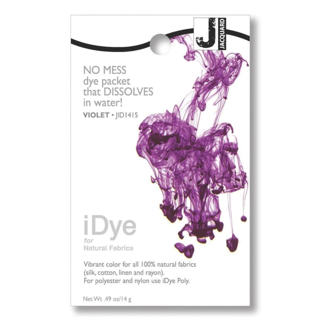 Jacquard iDye Poly with Color Intensifier for Polyester, Nylon, Acrylic & Plastic | No Mess Synthetic Fabric Stovetop Dye — Violet