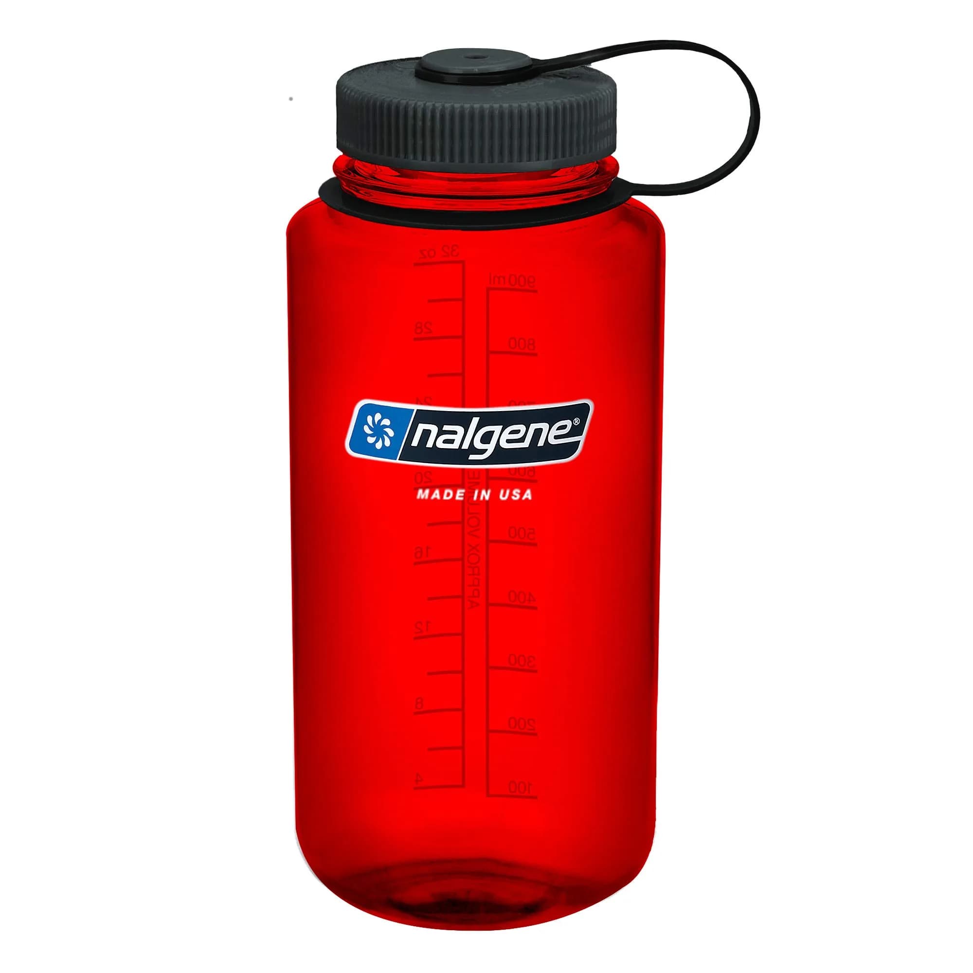 Nalgene Wide Mouth Water Bottle, 32 oz | Leak-Proof, Durable, BPA-Free — Red / Bottle