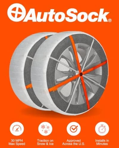 AutoSock HP645 Snow Socks for Passenger Vehicles | Winter Tire Traction Device, Pack of 2 thumbnail 4