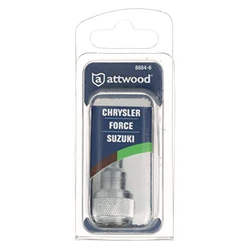 attwood Hose Pipe Fitting 75HP | Chrome Brass Fuel Line Connector for Chrysler Engines thumbnail 4