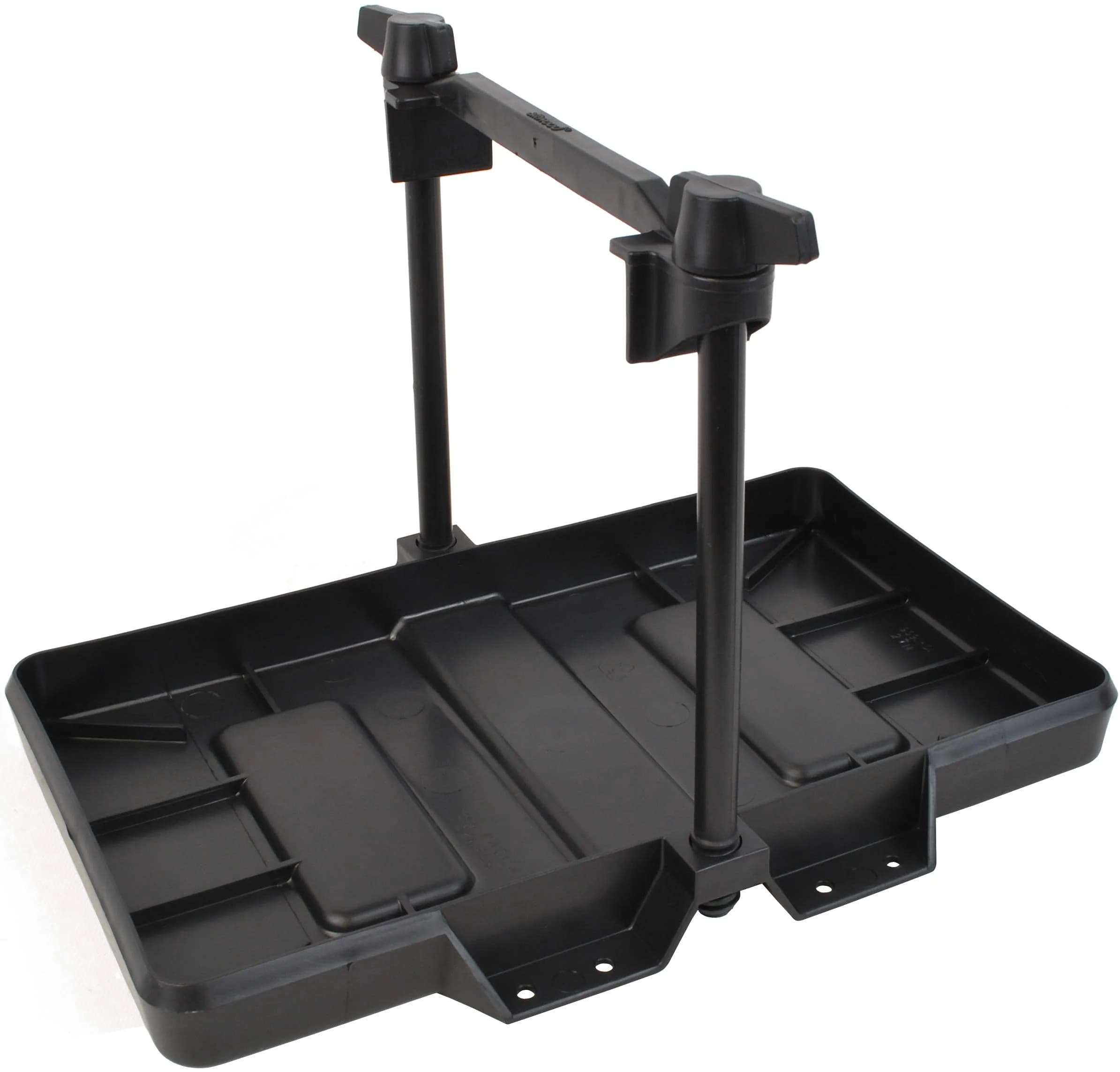 Attwood Adjustable Marine Battery Tray Group 27 Black Plastic | Secure Hold-Down for Rough Waters - main product image