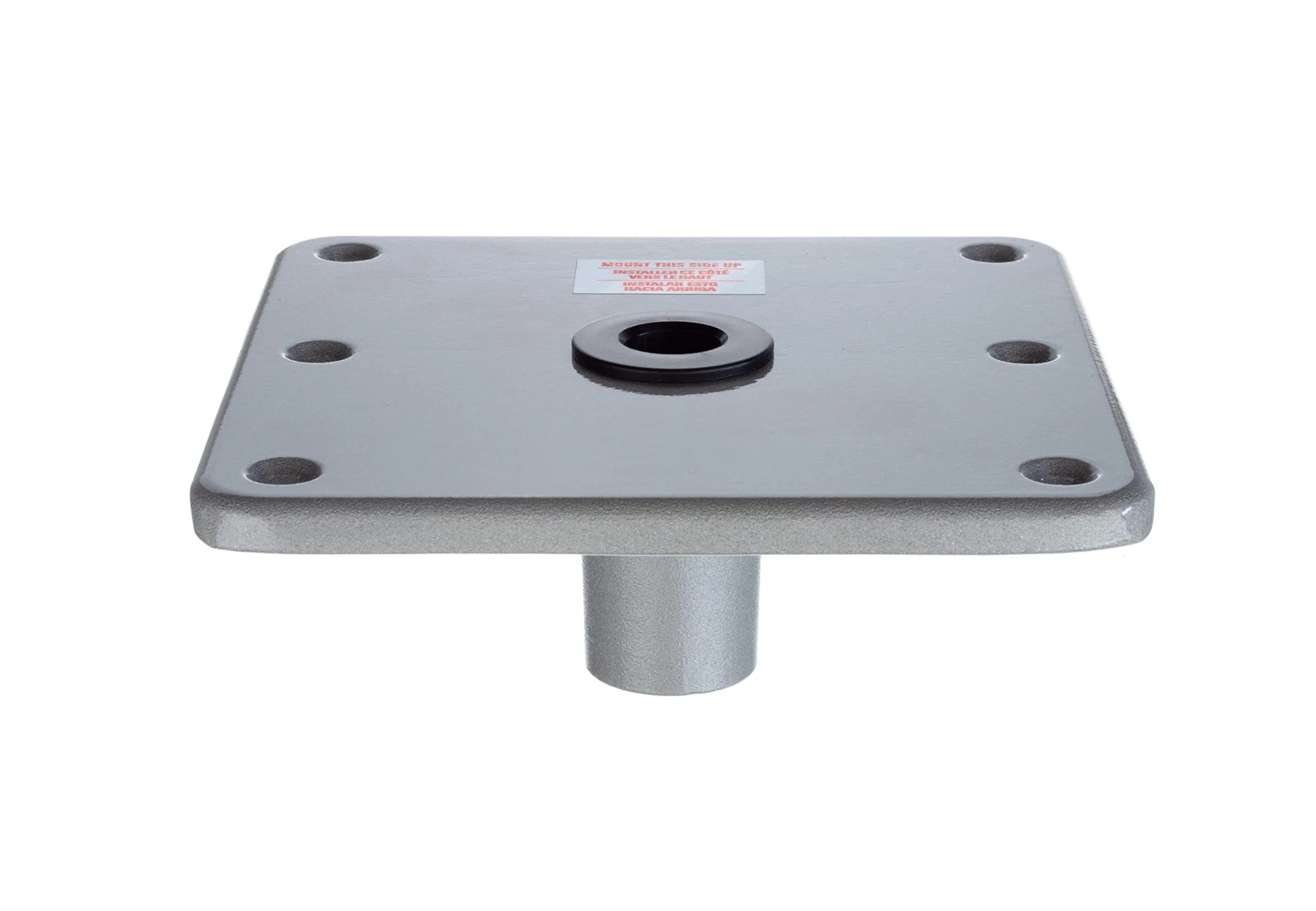 attwood Swivl-Eze Lock'N-Pin Aluminum Pedestal Base 7-Inch x 7-Inch with 3/4-Inch Pin — One Size